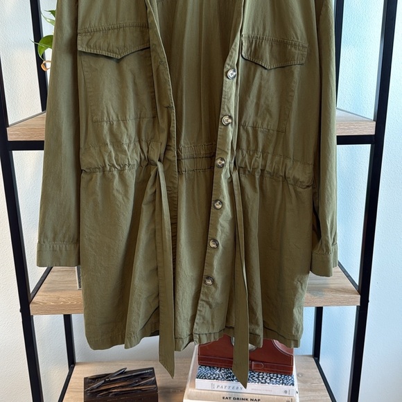 Zara Belted Spring/Fall Utility Trench Jacket Coat, L - Picture 2 of 5